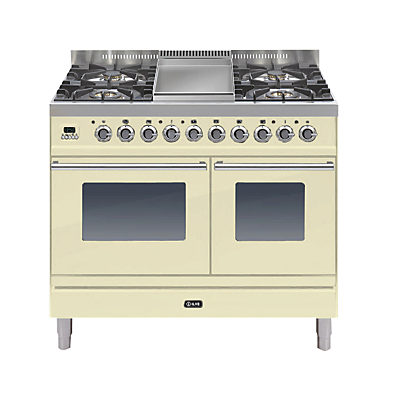ILVE PDW100FE3 Roma Dual Fuel Freestanding Range Cooker Cream